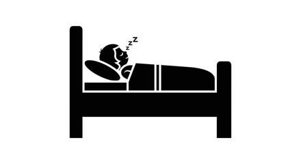 Person Sleeping Peacefully in Bed Resting and Dreaming.