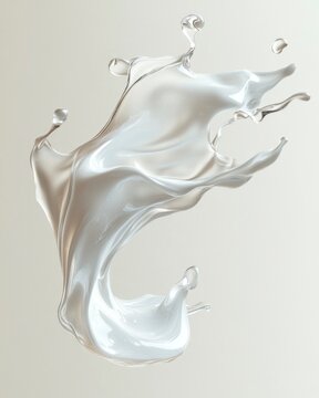 Isolated splash of opaque liquid motion, a dynamic mockup for design purposes