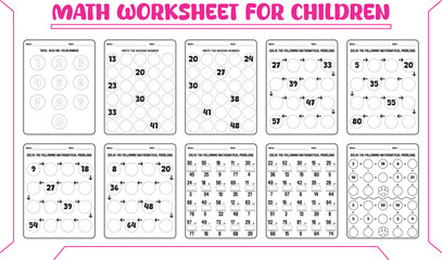 Printable math worksheet for children