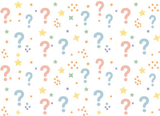 Obraz premium This seamless pattern features a blue and pink background ideal for gender reveal themes, making it perfect for baby shower invitations, announcements, or creative party designs, with a question mark