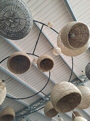 hats on a wooden table