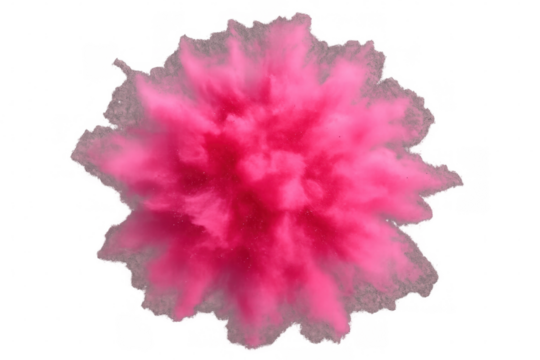 Pink powder exploding, vibrant dust cloud bursting with colorful energy, abstract splash motion, holi festival concept