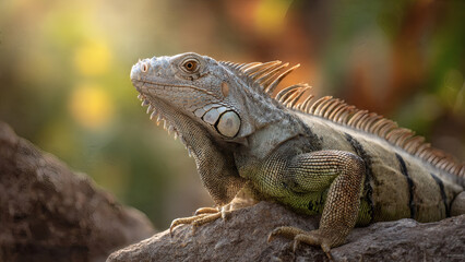 Obraz premium iguana on a tree