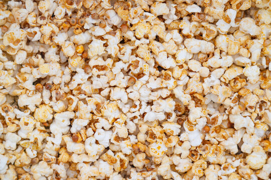 background of fresh popcorn