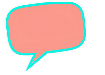 Fototapeta premium Cartoonish speech bubble with bold outline for communication and ideas isolated on transparent background