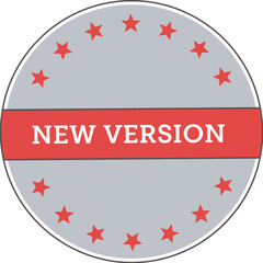 New version circular stamp design vector illustration