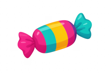 Candy cartoon vector illustration showing a sweet dessert