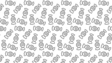 A delightful pattern of wrapped candies, a sweet confection repeating endlessly, ideal for backgrounds and designs