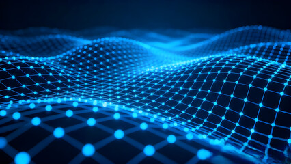 Fototapeta premium abstract blue wave background wallpaper