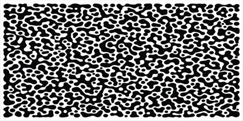 Abstract Pattern Background Dotted Black and White Organic Shapes Endless Vector Texture