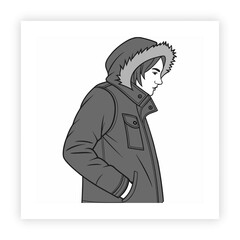 Stylish Winter Jacket Illustration Pack winter jacket, puffer jacket, leather jacket, bomber jacket,