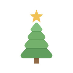 Minimalist Christmas Tree Vector | Simple Geometric Xmas Tree Design | Modern Holiday Decoration Illustration, christmas, tree, holiday