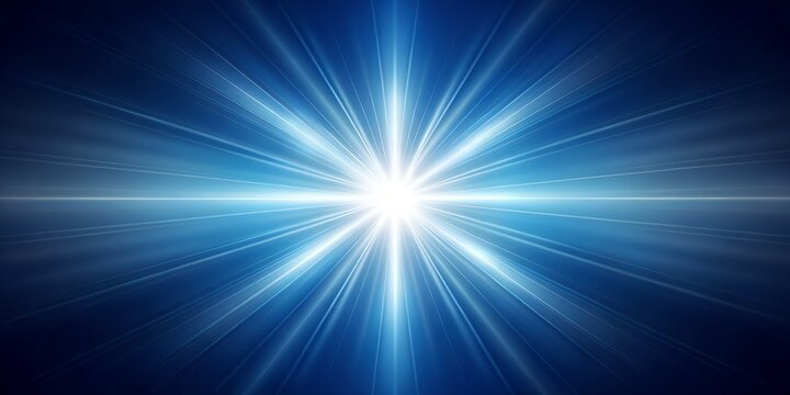 Bright blue starburst light effect emanating from the center, creating a powerful and energetic abstract background with a sense of speed and motion