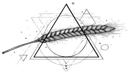 Wheat ear graphic design