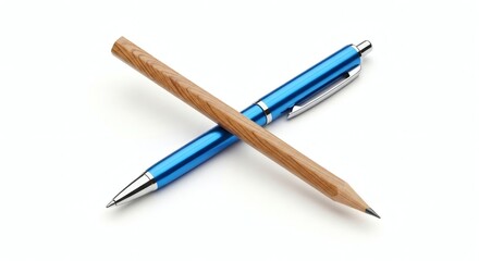 Pen and Pencil Cross, Writing Instruments, Office Supplies, Isolated, isolated on white background