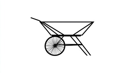 Simple garden cart illustration