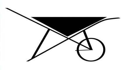 Simple wheelbarrow illustration