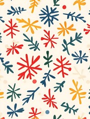 symbol of Christmas repeating line pattern