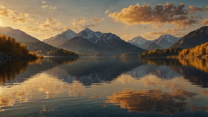 Fototapeta premium sunrise in the mountains