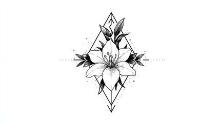 Geometric floral design