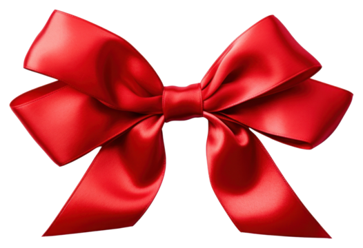 PNG A red ribbon and bow gift white background celebration.