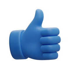 Blue Thumbs Up Gesture: A Symbol of Approval and Agreement.