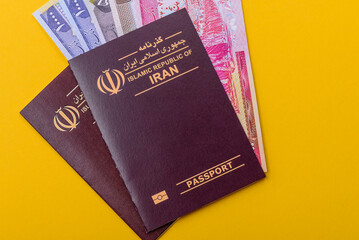 Iranian passport for travelling, flying and doing business. Iran document, id