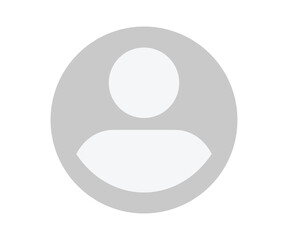 Default profile picture icon illustration on transparent background. 

