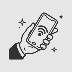 Mobile phone receiving incoming signal