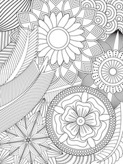 PrintFlowers Coloring Pages For Adules