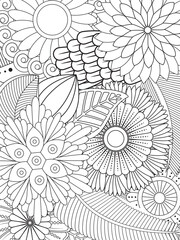 PrintFlowers Coloring Pages For Adules