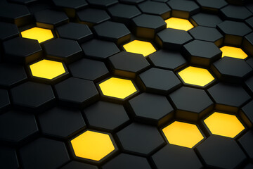 abstract background with hexagons