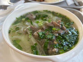 Vietnamese transparent soup with rice noodles