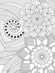 PrintFlowers Coloring Pages For Adules