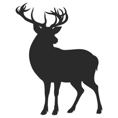 Deer Silhouette Flat Design 