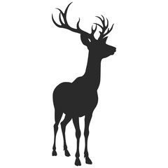 Deer Silhouette Flat Design 
