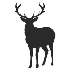 Deer Silhouette Flat Design 