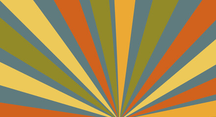 Retro sunburst pattern in warm, earthy tones creates a vintage vibe perfect for nostalgic designs and vibrant graphic elements.