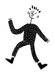 Fototapeta premium PNG Man whimsical playful art.