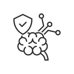 Artificial Intelligence Protection Icon