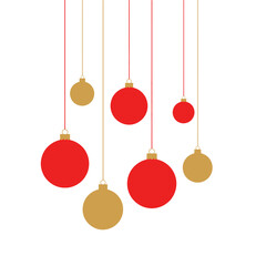 Christmas Ornament Vector Set | Minimalist Holiday Decoration | Flat Festive Ball Illustration