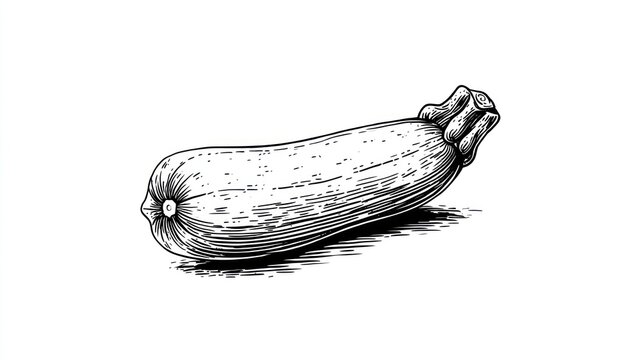 Zucchini hand drawn illustration