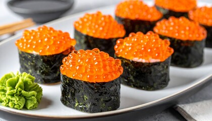 Japanese Ikura Salmon Roe Sushi 