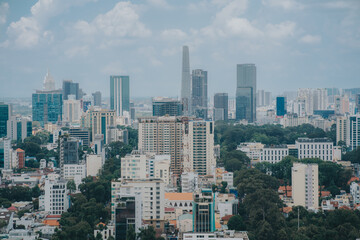 Fototapeta premium Ho Chi Minh City Skyline with Landmark Tower