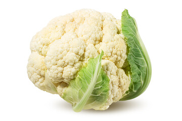 Cauliflower isolated on white background with clipping path