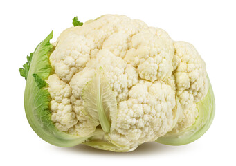 Cauliflower isolated on white background with clipping path
