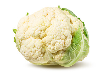 Cauliflower isolated on white background with clipping path