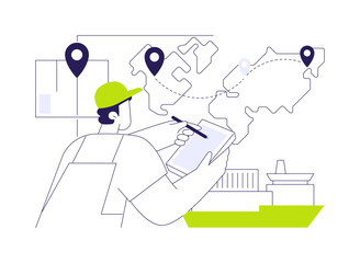 Freight forwarder abstract concept vector illustration.