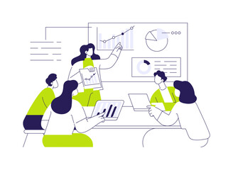 Online marketing analytics abstract concept vector illustration.