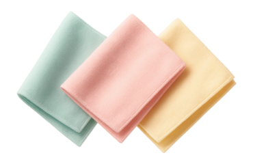 Pastel microfiber napkins for everyday use in family homes.